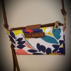 New Without Tags (NWOT) wallet wristlet crossbody bag, featuring a vibrant, mult